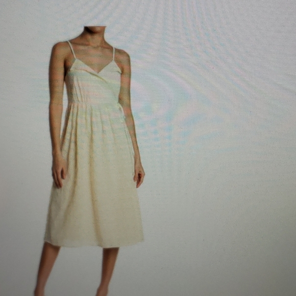 NEW Madewell Ivory Floral Embroidered Wrap Dress - Picture 14 of 16